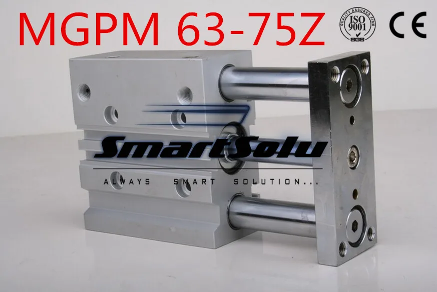

Free Shipping MGPM 63-75Z double acting 3-rod compact guide air cylinder pneumatic new bore 63mm stroke 75mm slide bearing