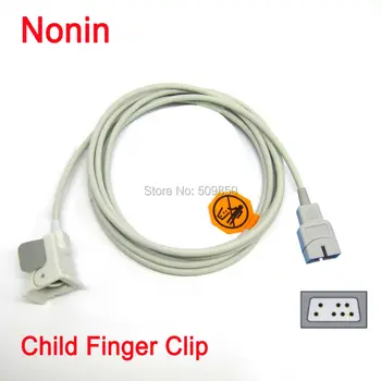 

Compatible Nonin 8500 8600 8700 8800 Pulse Oximeter Probe spo2 sensor long cable spo2 child pediatric finger clip sensor