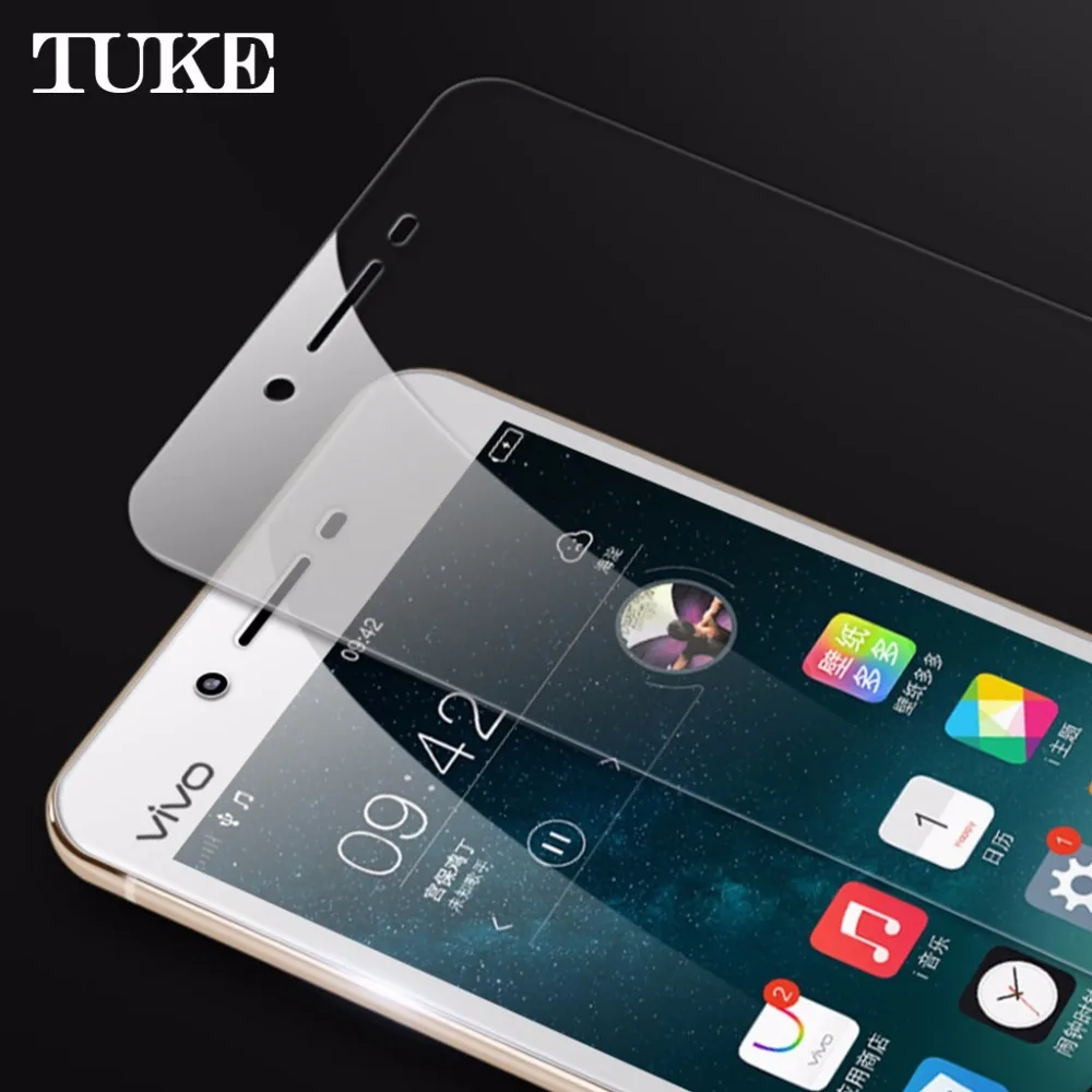

TUKE 2pcs/lot Tempered Glass For Vivo V1 V1 Max V3 V3 Max V5 V5 Lite V5 Plus V5s V7 V7 Plus V9 Film With Retail Package