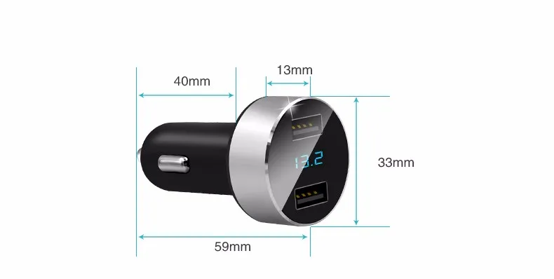 KORSEED автомобильное зарядное устройство Мини Сплав 3.1A двойной usb быстрое зарядное устройство Автомобильный-Стайлинг Обнаружение напряжения для мобильного телефона pad gps PDA psp и т. Д