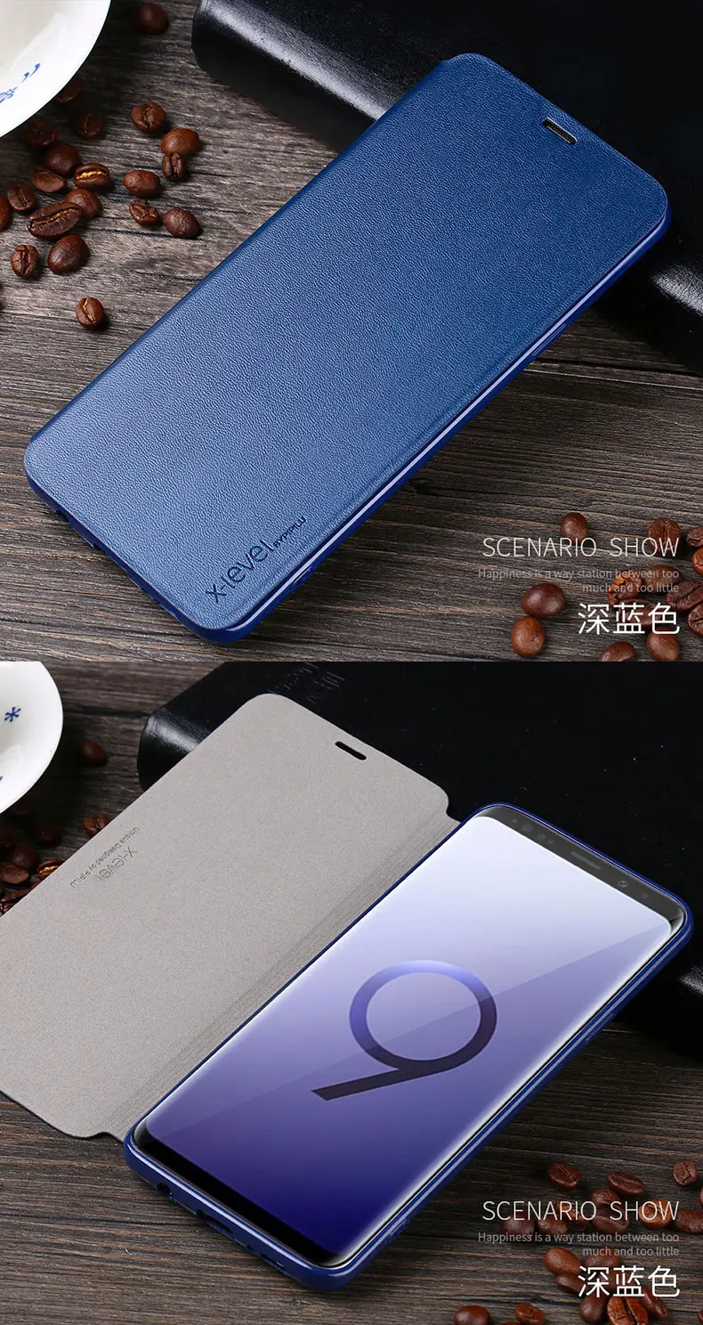 X-Level Чехол С Откидывающейся Крышкой для samsung Galaxy Note 10 9 8 A50 A40 J3 J5 J7 A3 A5 A6 A7 A8(7) S7 S8 S9 S10 Plus e кожаный чехол