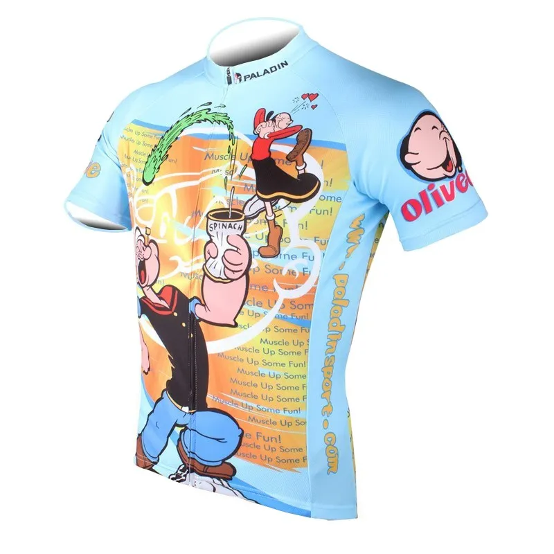 Popeye Ciclismo Jersey Ciclismo ropa de verano de carreras de bicicleta Deporte Tops Jersey de Ciclismo de manga corta traje de ropa de Ciclismo