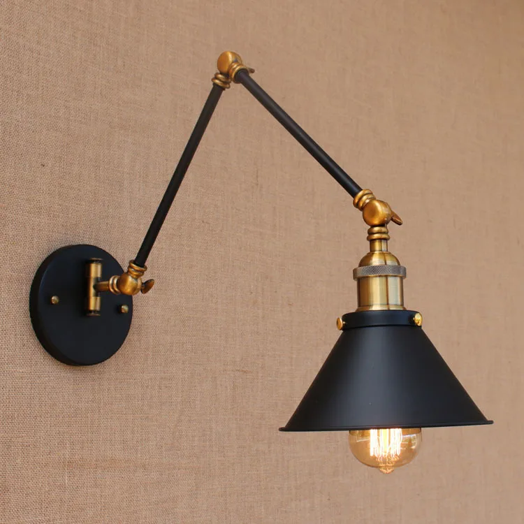 Loft Style Antique Swing Arm Rotate Wall Sconce Iron Bedside Wall Lamp Edison Vintage Wall Light Fixtures Home Indoor Lighting Loft Style Antique Swing Arm Rotate Wall Sconce Iron Bedside Wall Lamp Edison Vintage Wall Light Fixtures Home Indoor Lighting