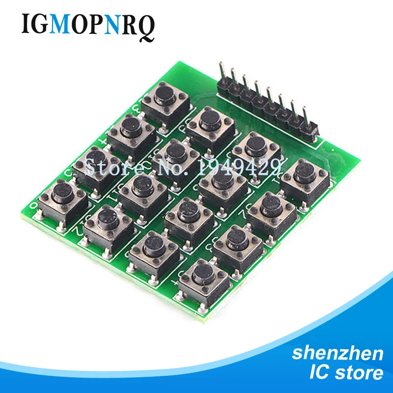 

1pcs 4x4 Matrix 16 Keypad Keyboard Module 16 Button Mcu