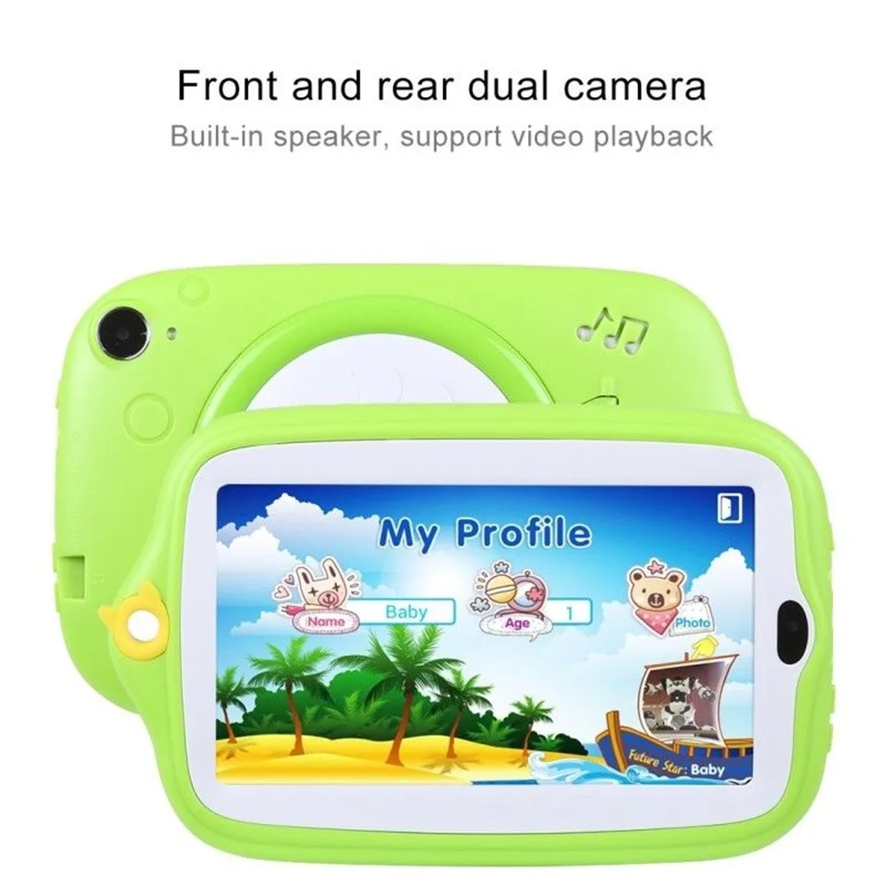 Мода 7 дюймов дети Android 4,4 планшетный ПК 8G четырехъядерный wifi камера детский подарок умный стол MP4 плеер - Цвет: B