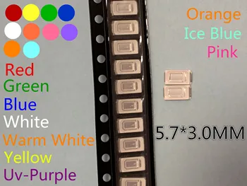 

4000pcs 5730 SMD LED 5630 Diode Kit 10Values Red/Green/Blue/White/Yellow /Warm White/Orange/Pink/ Ice Blue/purple uv