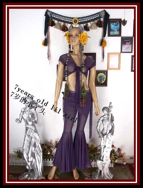 

Belly dance top Transparent thin belly danc sleeveless wrap top CC159-164