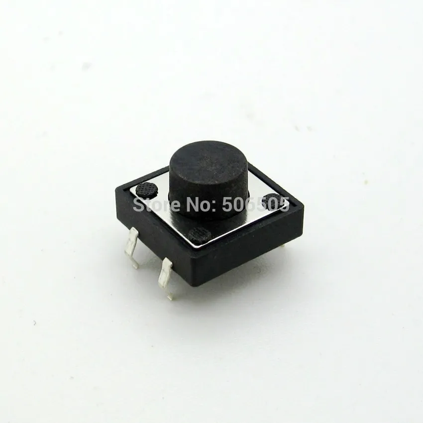 

12x12x7mm 4pin DIP Tactile Tact Mini Push Button Switch Micro Switch Momentary 50pcs/lot