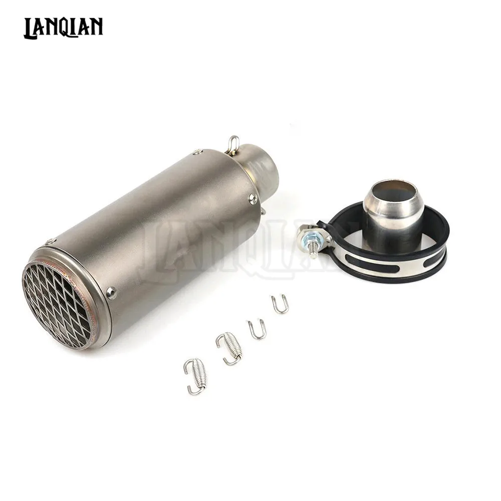 

Motorcycle Exhaust Pipe Muffler 51mm 61mm GP Escape Exhaust Mufflers Exhaust Pipe Sticker Laser Logo Mesh Type