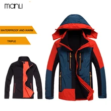 MANLI зимняя теплая уличная Мужская Женская походная куртка водонепроницаемая ветрозащитная куртка спортивная дышащая куртка для кемпинга треккинга скалолазания