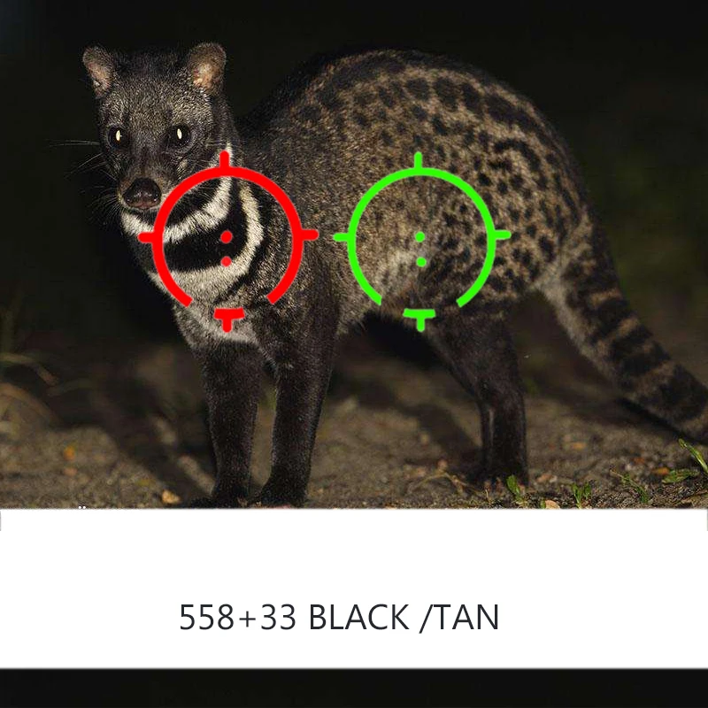 Открытый охотничий 558+ 33 голографический красный зеленый точечный прицел для 20 мм Вивер рельс крепления загар и черный цвет