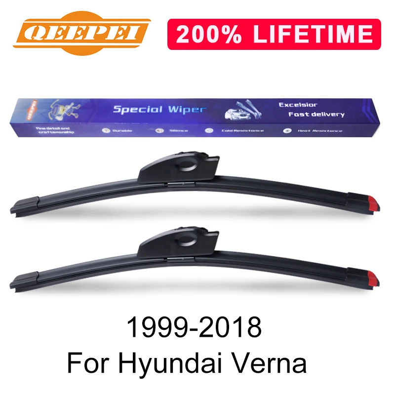QEEPEI Replace Wiper Blade For Hyundai Verna 1999 2018 Windshield