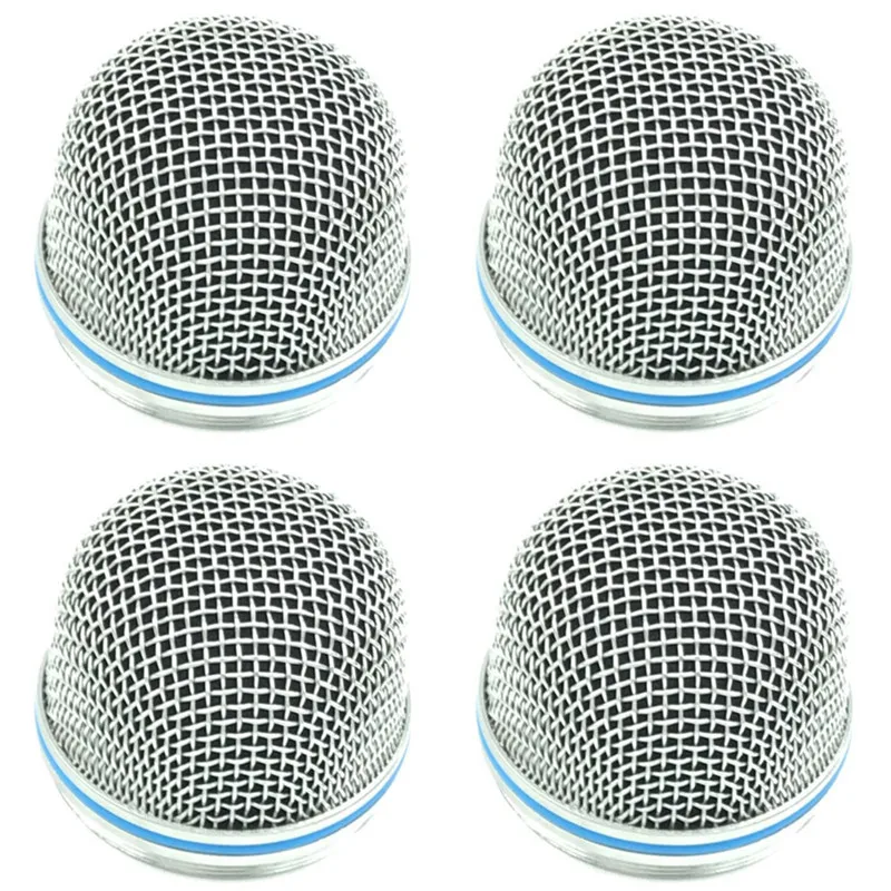 4PCS New metal microphone Replacement Ball Head Mesh Microphone Grille