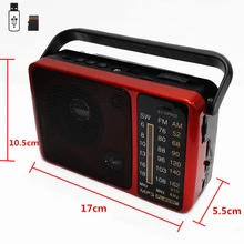 Фирменная Новинка Перезаряжаемые Ретро 3-полосный радиоприемник АМ/Fm/SW DSP радио Поддержка USB флэш-диск TF карты разъём подачи внешнего сигнала AUX-in MP3 музыкальный плеер