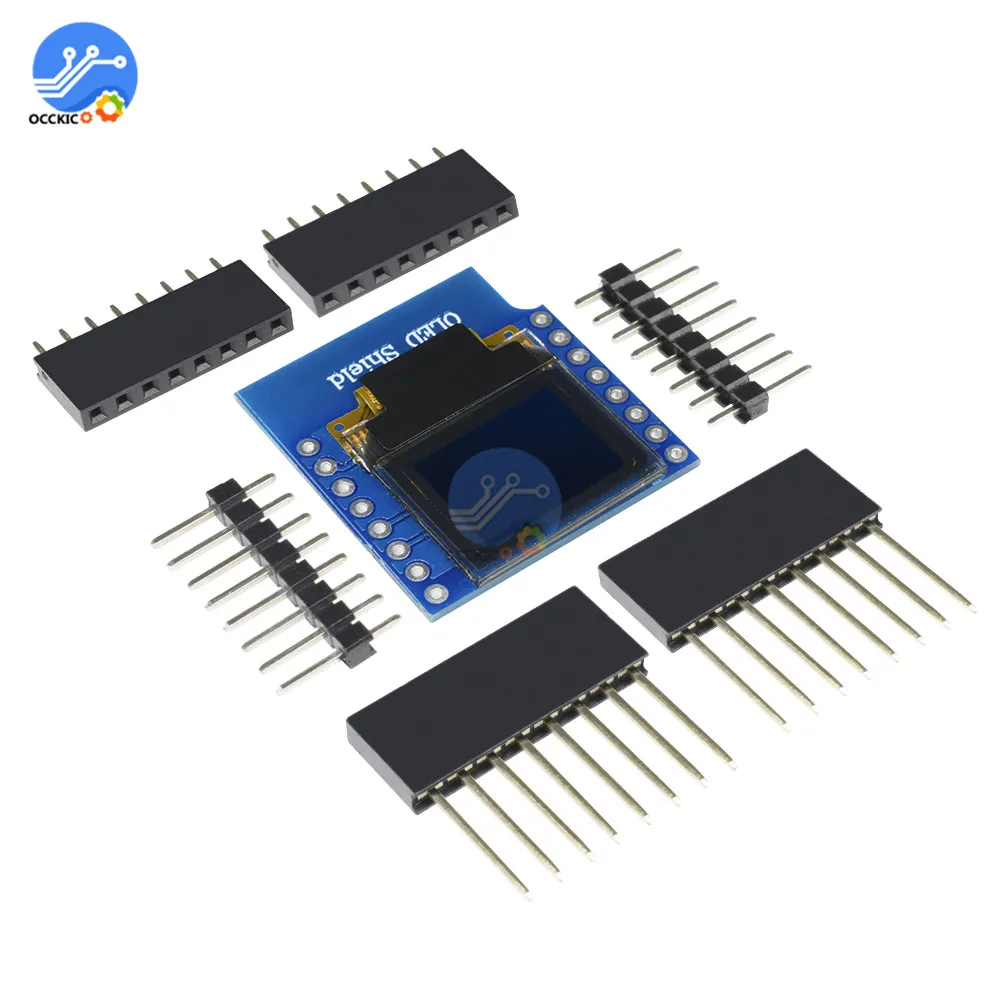 0 66 &quotдюймовый 64X48 IIC I2C O светодиодный ЖК дисплей экран модуль щит совместим с Arduino