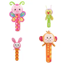differnet kinds Baby toys baby hand grip rod toys, educational toys rattle animal BB Stick Hand Bell Toy 20%Off