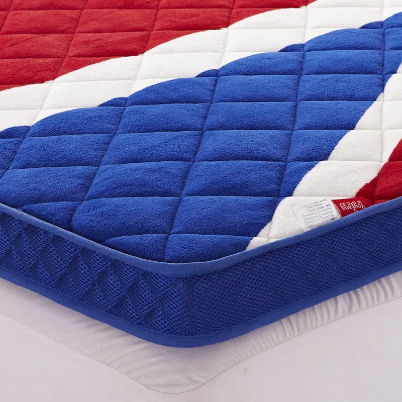 Union Jack Thick Warm Foldable Single Or Double Mattress Fashion NEW Topper Quilted Bed Hotel Union Jack Thick Warm Foldable Single Or Double Mattress Fashion NEW Topper Quilted Bed Hotel