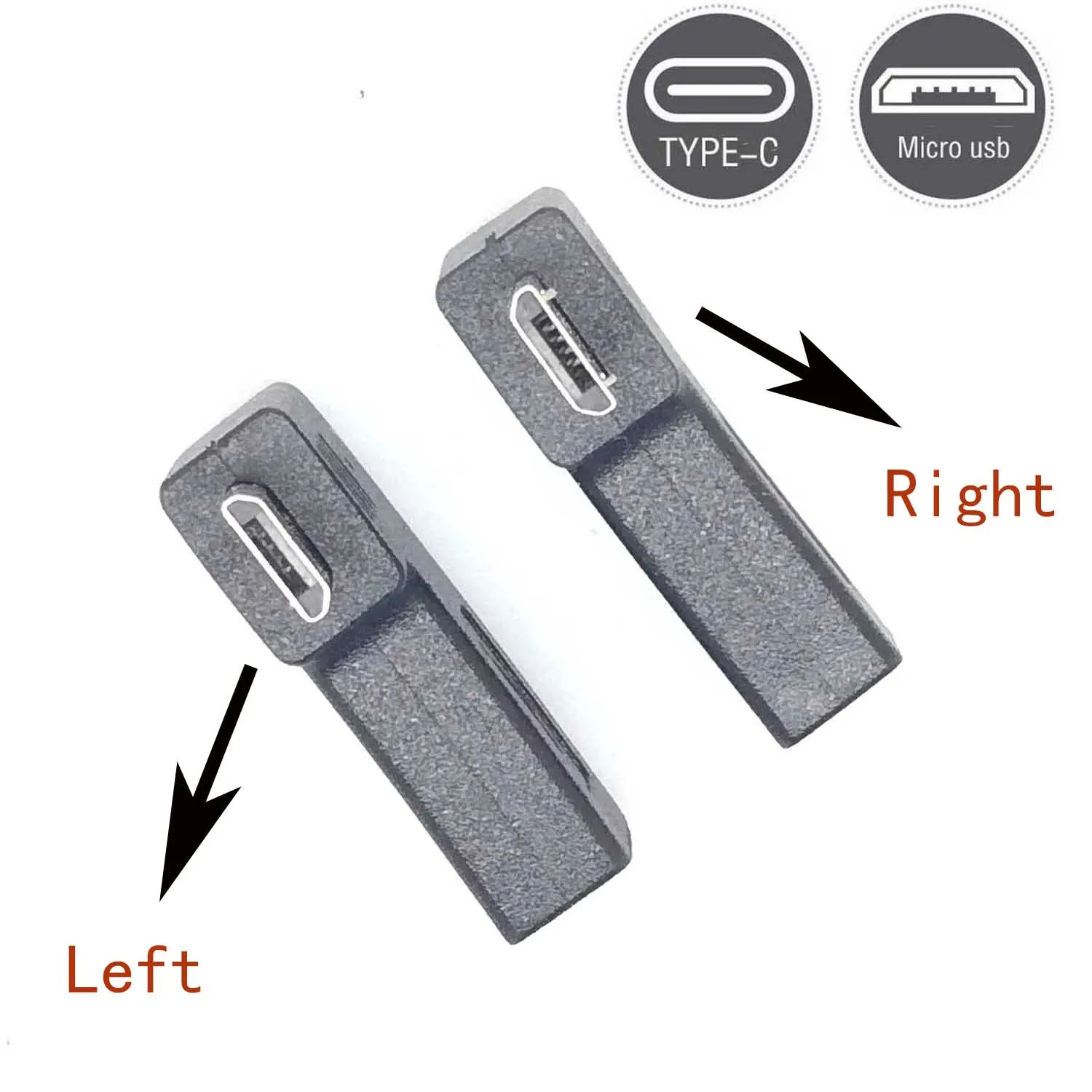 90 angle Type-C Female To Micro-B Micro male USB Charger Data otg cable adapter oy usb aux adapter usb c b cable usb mini cable