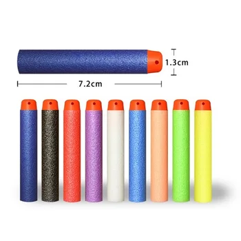 100Pcs/Packet Gun Luminous Bullets for Nerf Series Blasters Refill Clip Darts EVA Obez Soft Bullets 7.2x1.3CM Dropshipping