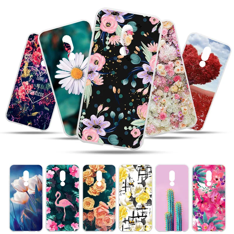 

Wholesale 10pcs DIY Patterned Silicon Case For Meizu 16 Plus Case Soft TPU Cartoon Phone Cover For Meizu 16X M3 Note Max Covers