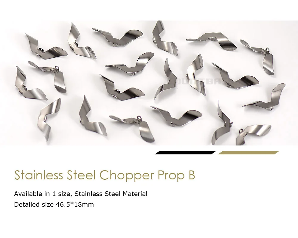 Componentes de Isca Buzzer Girador Lâminas Aço Inoxidável Chopper Prop Hélice Faça Você Mesmo Topwater Frete Grátis Expedição 50 Pçs 1 Esporte e Lazer