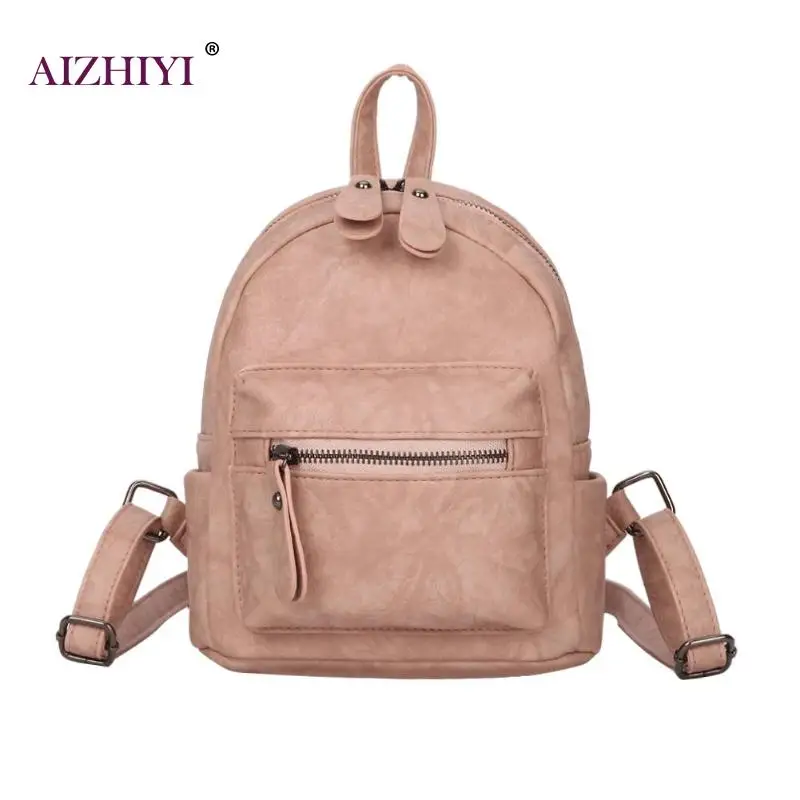 Trendy Girls Preppy Style Mini Backpack Teenage PU Leather Travel Bags