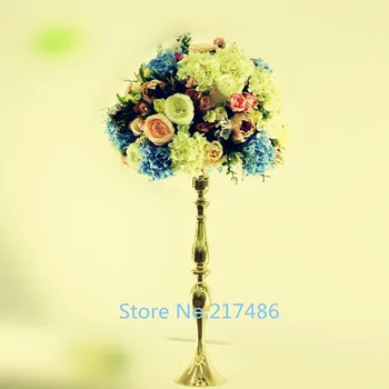 

Tall luxury gold mental wedding road lead walkway centerpiece Flower stand/ Banquet T- stand