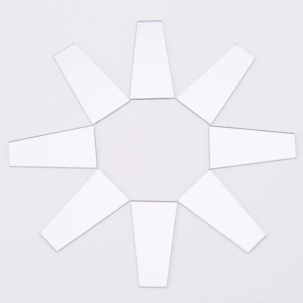 Wholesale Plasitc Acrylic Mirror Sheet For DIY Earrings Accessories 122038MM  50PCSLOT Trapezoid Silver Mirror Slabs 2