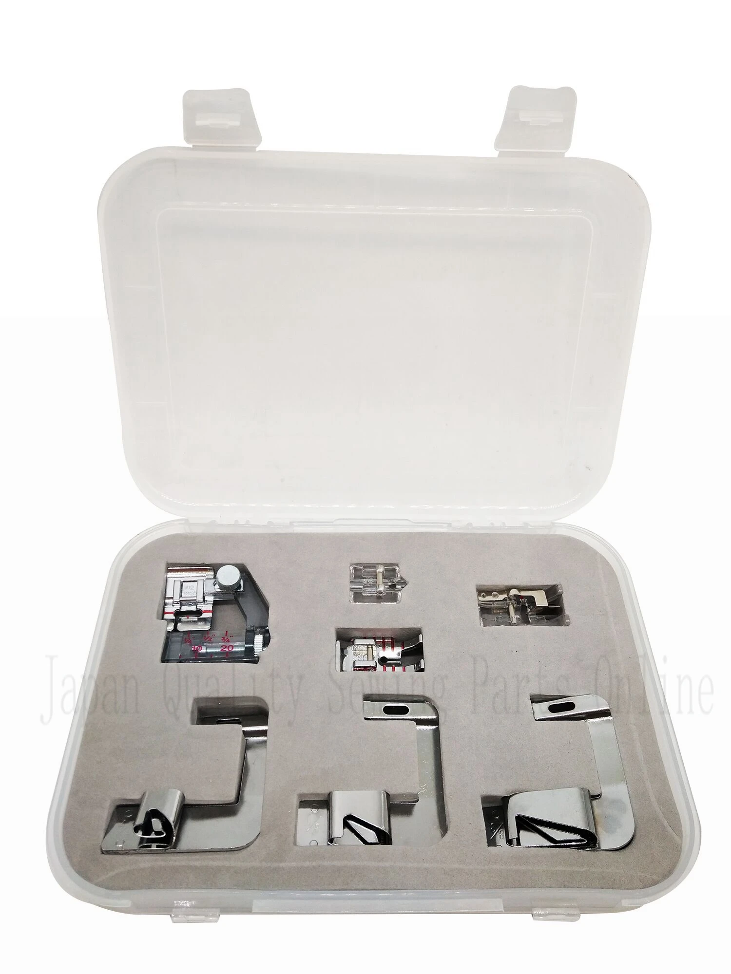

7pcs Rolled Hem Presser Foot Sewing Machine Hemmer Foot Invisible Zipper Foot Set for Viking Sewing Machine1 2 3 4 5 6 7