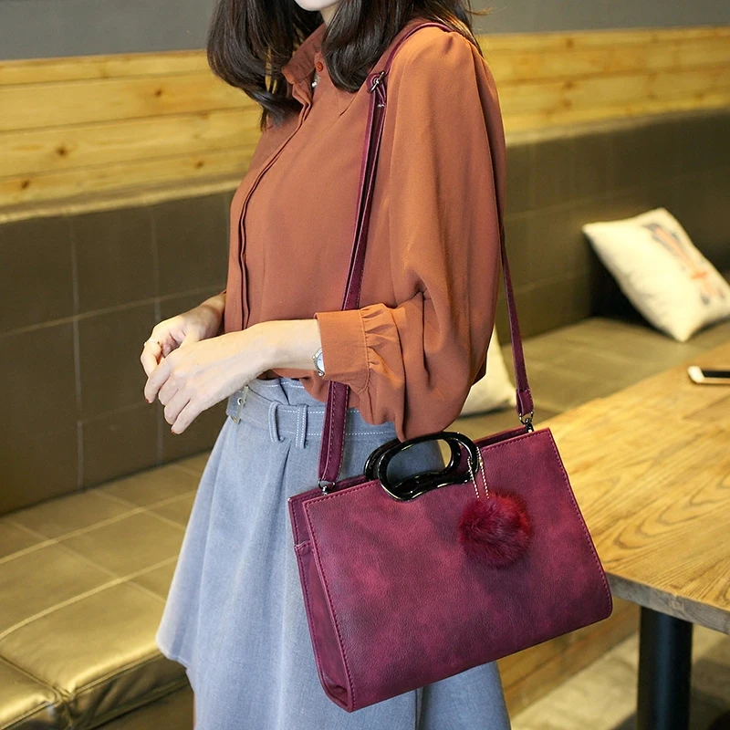 

Female package new autumn and winter oblique cross package Korean shoulder bag retro shell simple bag big bag tide