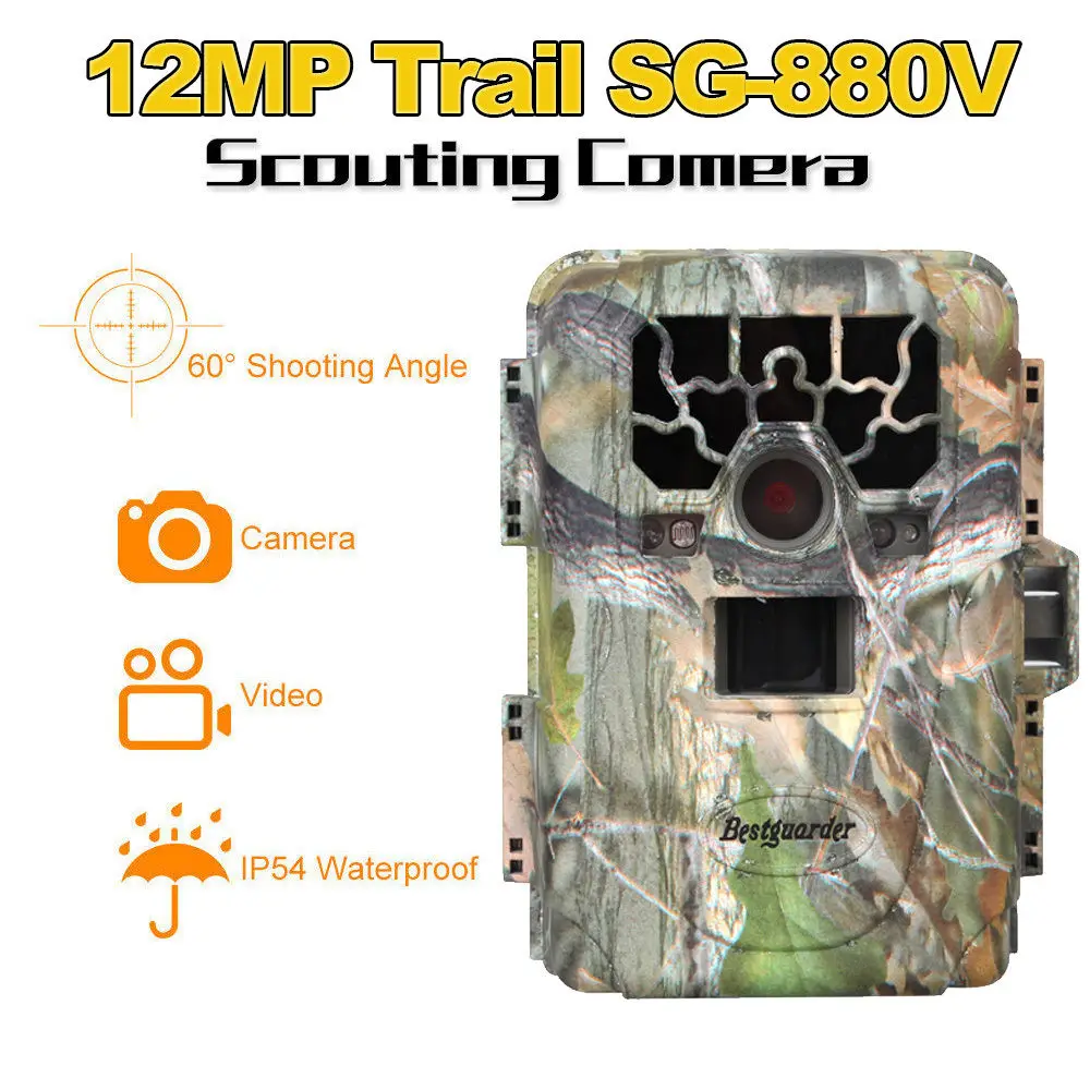 

Free shipping!8GB SG-880V No Glow 12MP Mini Infrared IR Digital Trail Game Hunting Camera DVR