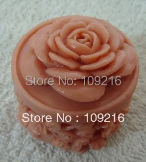 

Wholsale!!wholesale!!! 3D 4.6x4.6x5cm Rose (ZX379) Silicone Handmade Candle Mold Crafts DIY Mold