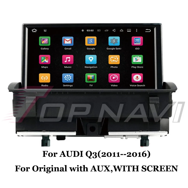 Topnavi Android 7,1 автомобильный медиацентр плеер видео для AUDI Q3(2011 2012 2013) Стерео gps навигация Радио 2 Din