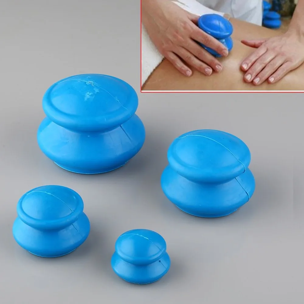 

4pcs/set Chinese Acupuncture Rubber Cupping Vacuum Massage Cellulite Therapy