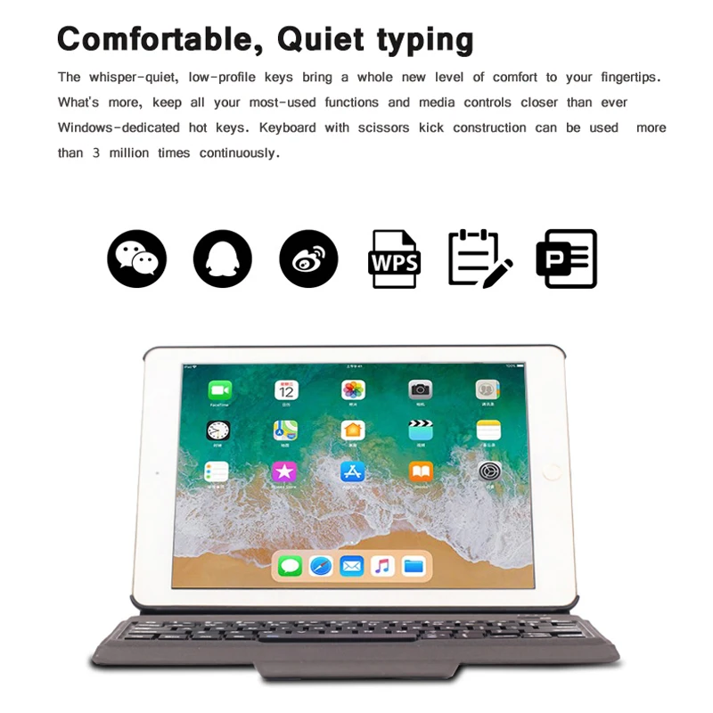 Беспроводной Keybaord для iPad Pro 10 5 дюймов 2017 /iPad Air 2019 Ультратонкий чехол с подсветкой