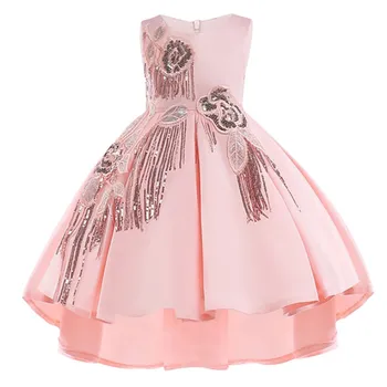 

Cotton Lining Baby Girls Dress For Girls Wedding Party Dresses Kids Princess Summer Dress Children Girls Clothing Age 2-10 T