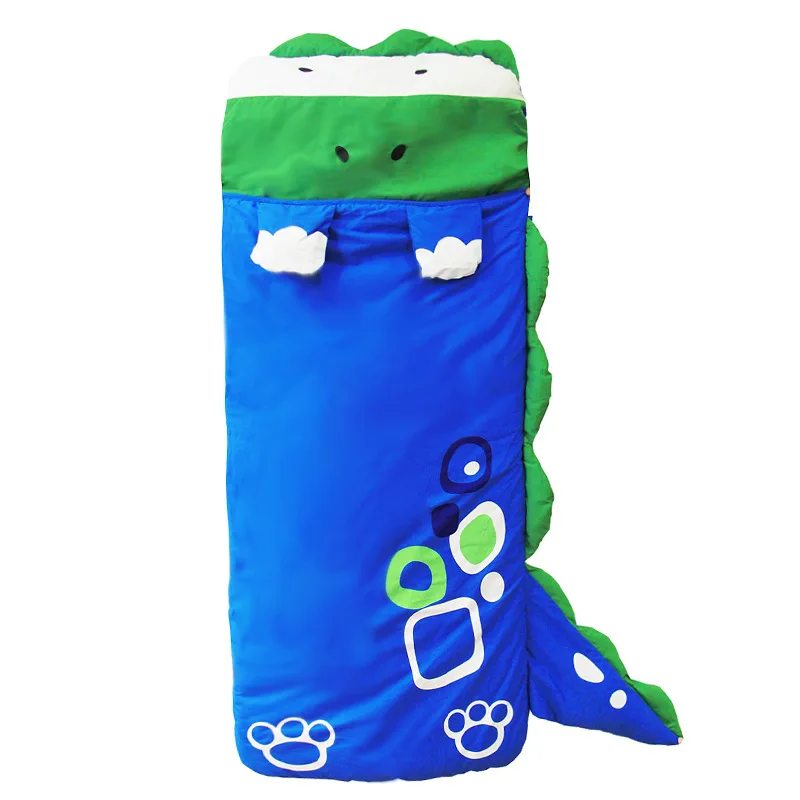 Четырехцветный спальный мешок с мультипликационным принтом для младенцев и детей, увеличивающий спальный мешок, хлопковый спиннинг с шелконом