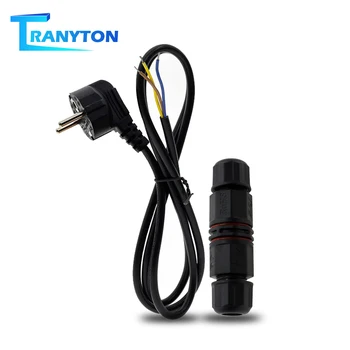 

EU US UK AU Plug Power Wire with 3 Pin Waterproof Connector 1.5 Meters AC DC Black Power Supply Extension Cable Electrical Cords