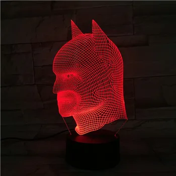 

Usb 3d Led Night Light Dc Justice League Batman Head Figure Cartoon Superhero Boys Child Kids Birthday Gifts Table Lamp Bedside