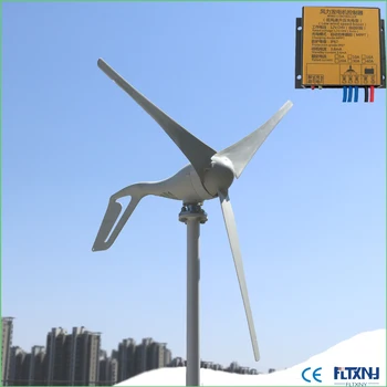 

UPGRADED 400W Wind Turbine Generator 3 or 5 Wind Blades Option 12V 24V AUTO Wind Controller Gift Fit for Home Or Camping