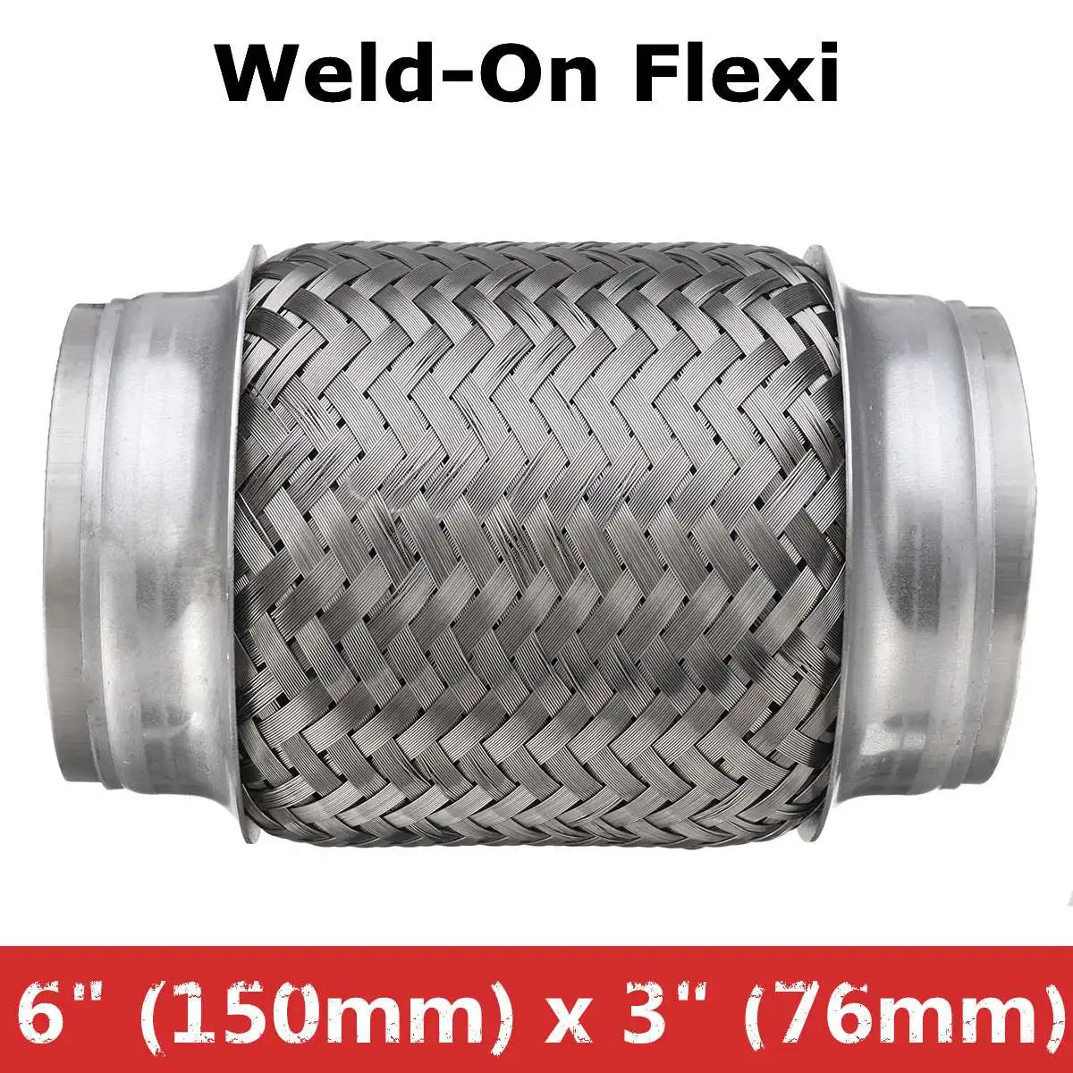 2 шт. сварка на " x 6" Нержавеющая вытяжка Flex Трубное соединение Flexi ремонт Flexi трубы 76 мм x 150 мм