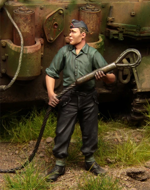 Набор фигурок из смолы 1/35 модель Panzer Crew Курск 1943 1 фигурки GK168 разрисованные |