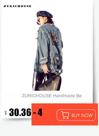 ZURICHOUSE Punk Denim Jacket Women Personality Hollow Out Metal Ring Bandage Oversized Ladies Jeans Jackets Coas