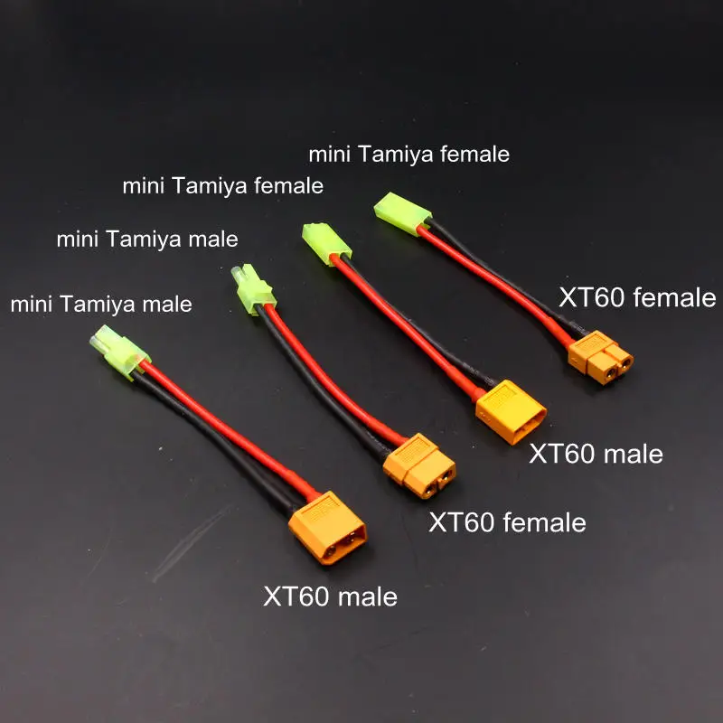 Переходник XT60 mini Tamiya штекер гнездо 16AWG 10 см|rc accessories|mini tamiyasilicone wire |