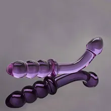 Crystal Glass Dildo Anal Beads Anal Plug Butt Plug Masturbation Personal Massager G-spot Stimulation Sex Toy for Male Female