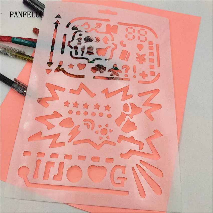 Unique decoration scrapbook stencils spray plastic mold shield DIY cake hollow Embellishment printing lace ruler valentine