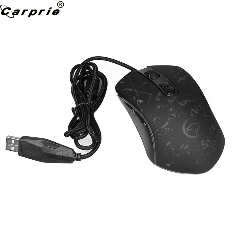 CARPRIE проводная USB игровая мышь ABS Gamer RGB 6 подсветка макропрограммируемые кнопки