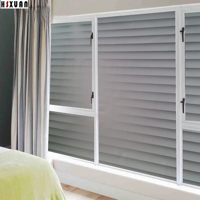 stripe decoration window Film sunscreen 50x100cm waterproof frosted