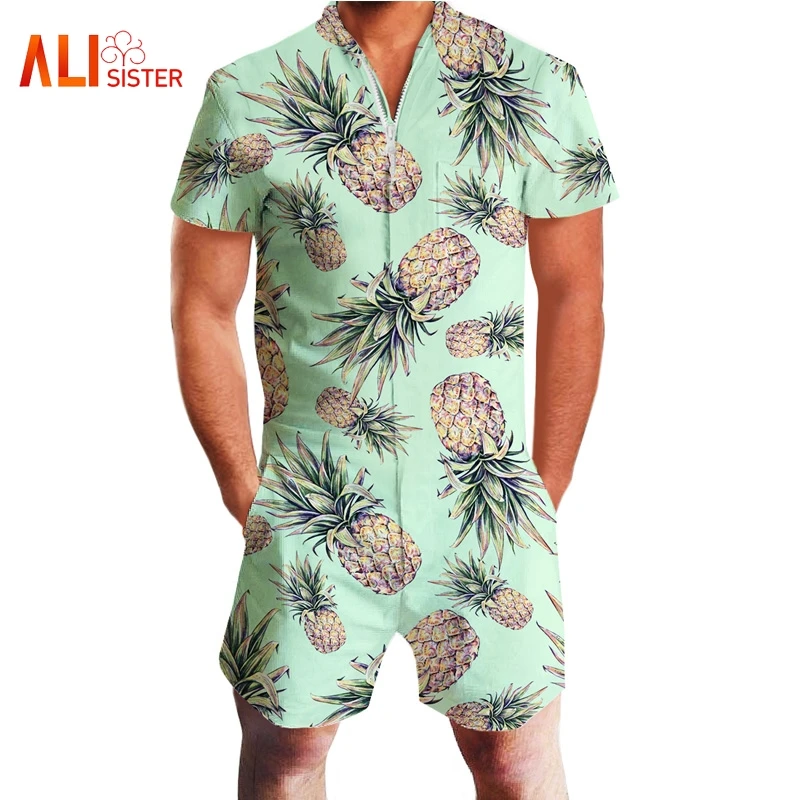 2019 New Design Men Romper Fashion 3d Funny Cat Anime Print Short Sleeve Jumpsuit Male Casual Beach Party One-Piece Rompers 2019 New Design Men Romper Fashion 3d Funny Cat Anime Print Short Sleeve Jumpsuit Male Casual Beach Party One-Piece Rompers