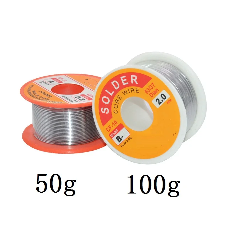 63//37 Rosin Core Solder Tin Lead Flux 2/% Soldering Iron Wire 0.3-0.6mm 60g